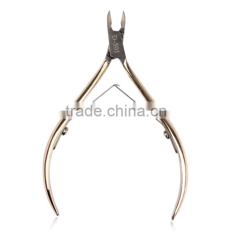 2016 golden and silver color stainless steel nail cuticle nipper