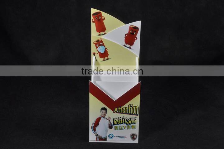 3 pockers desktop acrylic brochure holder shenzhen factory