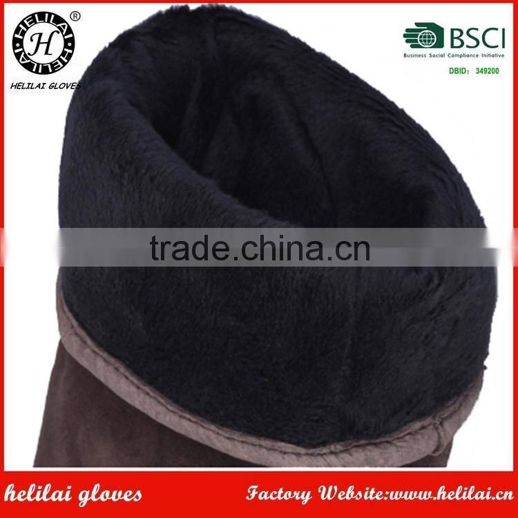 Helilai Gloves Factory Tan Suede Leather Men Gloves Made In China