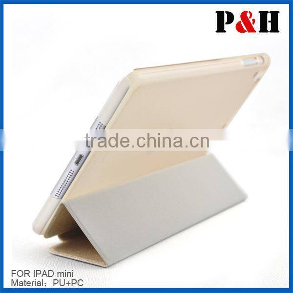 2015 PU leather tablet pc case for Ipad mini case cover