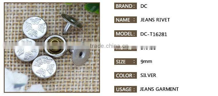 Close-End Rivet Type and Painted Technics fashion rivets and studs