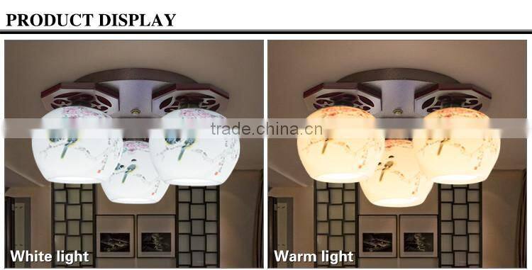 Jingdezhen ceramic led light home decoration led ceiling lamp
