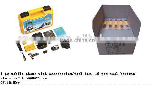 IP68 walkie talkie waterproof snopow M8 dual cpu 4 sim card mobile phone