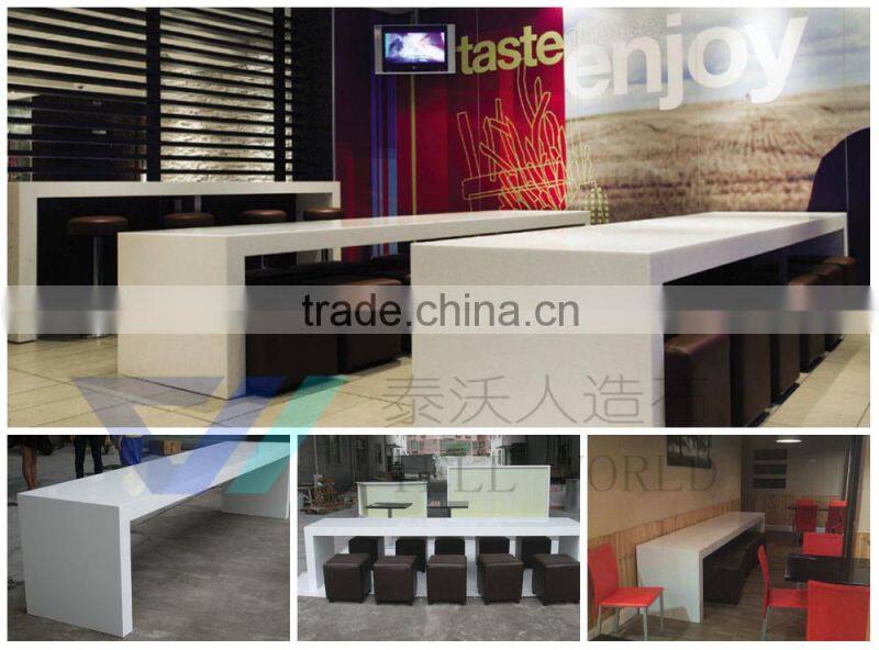 2015 TW Hot sale fast food table and chairs round dining table marble