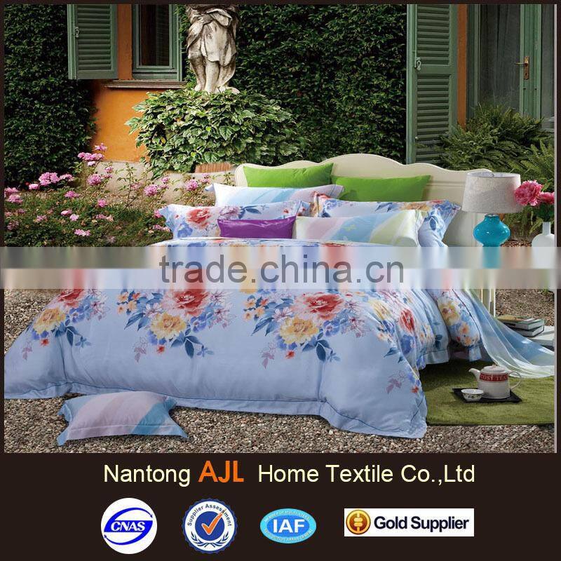 100% tencel beautiful bed sheet sets reactive printed