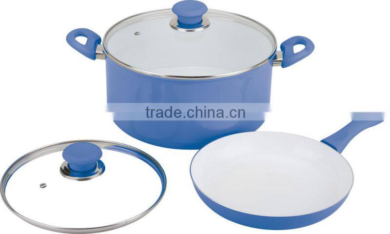 ALUMINUM FORGED CASSEROLE purple ceramic cookware set