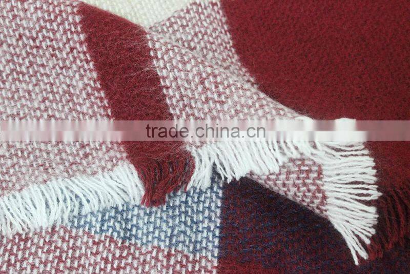 woven oversize tartan blanket custom scarf no minimum