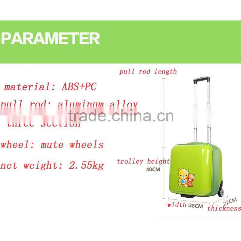 16 Inch Kid Cartoon Travel Suitcase Kids School Luggage Trolley Bag