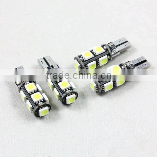 hot selling white color t10 led 5050 194 w5w t10 led bulb 9 smd canbus 12v