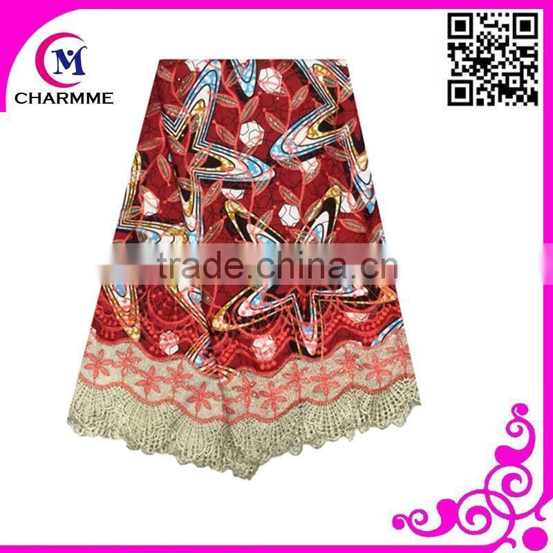 Most Fashion Design Newest Wax Lace African Wax fabric Lace for making Beautiful Ladies Dress