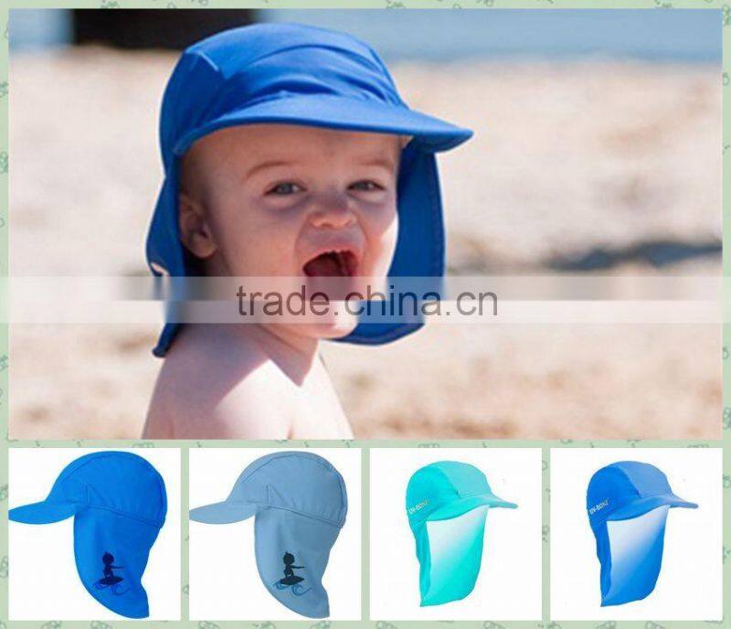 Girls Sun Visor UV Protective Beach Safari Swim Flap Hat PINK for kids aged 2-8yrs