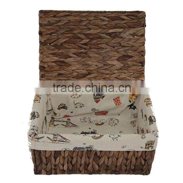 From China 100% Handmade metal frame with liner storage basket set of 3