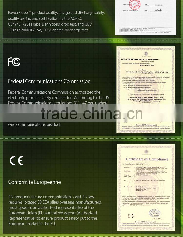 Aluminum portable powerbank 10000mah, mobile power bank battery charger