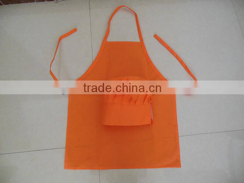 disposable kids non woven aprons and chef hats for children