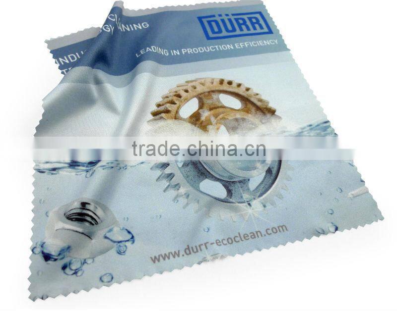 Soft hand touching microfiber cleaning cloth branded