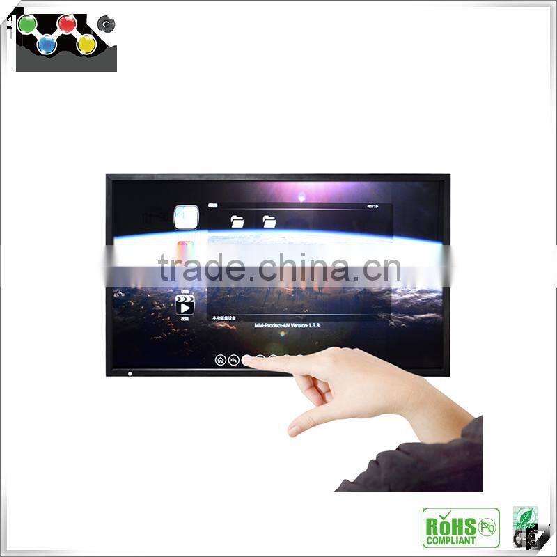 Hot sale!!! High resolution wall mounted 55 inch black lcd tv thin 3d smart tv