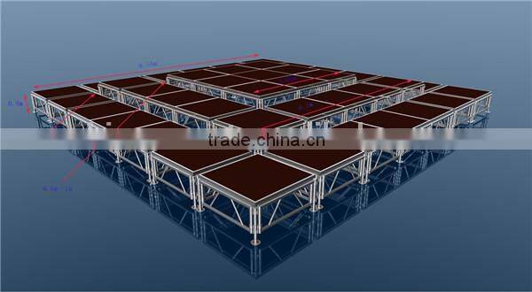 School Portable Indoor Outdoor Folding Stage 1.22*2.44 1.22*1.22