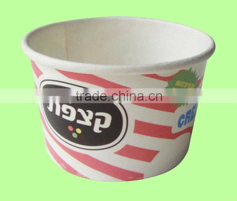6OZ Paper ice cream cup food container in hot selling