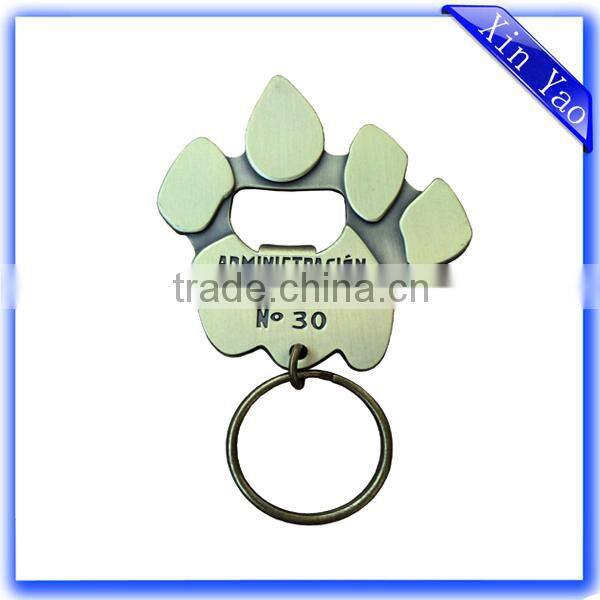 Factory promotion antique zinc alloy custom bottle opener keychain
