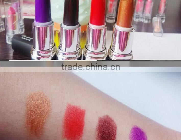 Wholesale High Quanlity Sexy Safe Black Purple Colors Brands Natural Matte Waterproof Lipstick