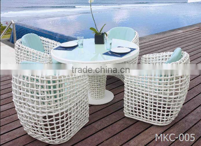 Synthetic Rattan Dining Set Aluminium Frame -Wicker Dining Set