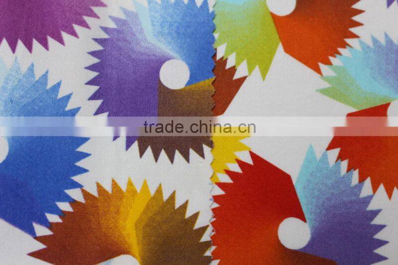 spandex cotton satin geometric printed cotton fabric