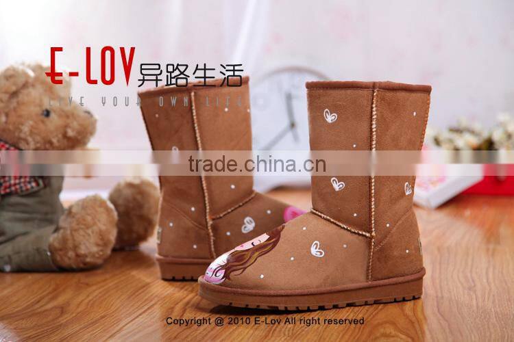 2015 hot sales high quality and cheap plush baby shoes winter