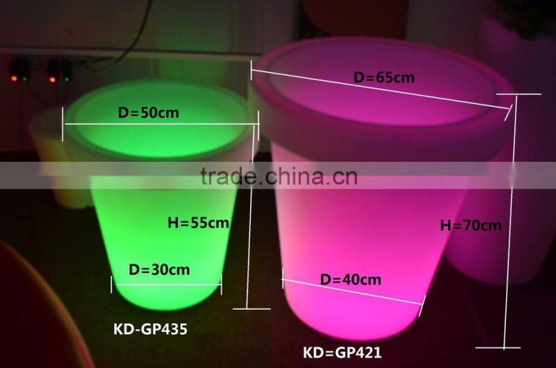 rechargeable battery LED plastic light pots in good price