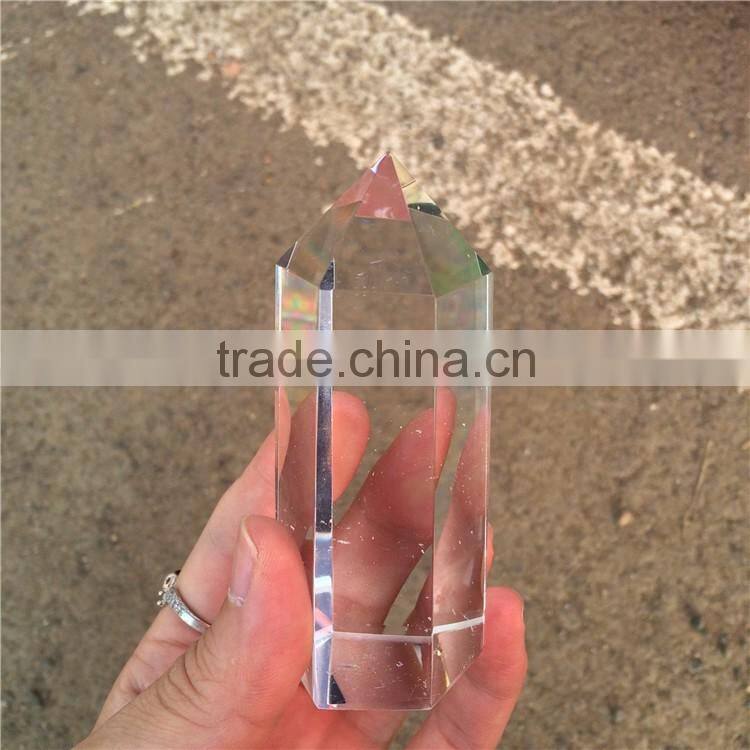 Clear Quartz Natural Crystal Pillars Polyhedral Point Of Sale