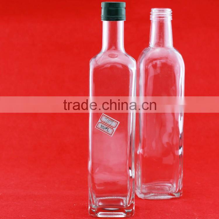 low cheap glass material bottles ice wine bottles 700ml aluminum metal cap bottles