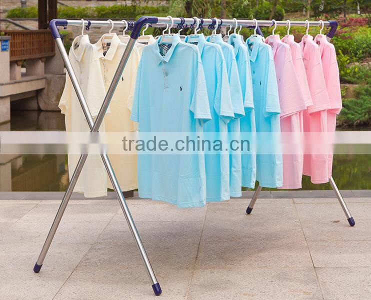 Racks landing folding retractable stainless steel double pole X type