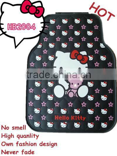 latex environmental car floor mat for hello kitty