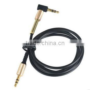 metal 3.5mm male to 3.5mm male audio L shape cable snake metal