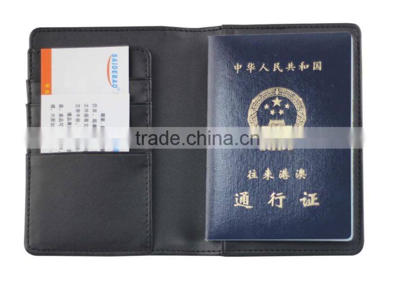 Dongguan factory direct custom passport holder with card holder,leather passport cover with customized Logo