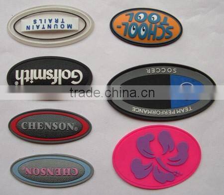 Warning Sign garment pvc badge silicone label pvc patch