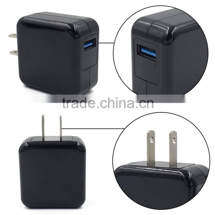 Quick charge portable 9V 2A wall USB charger with ABS EU material