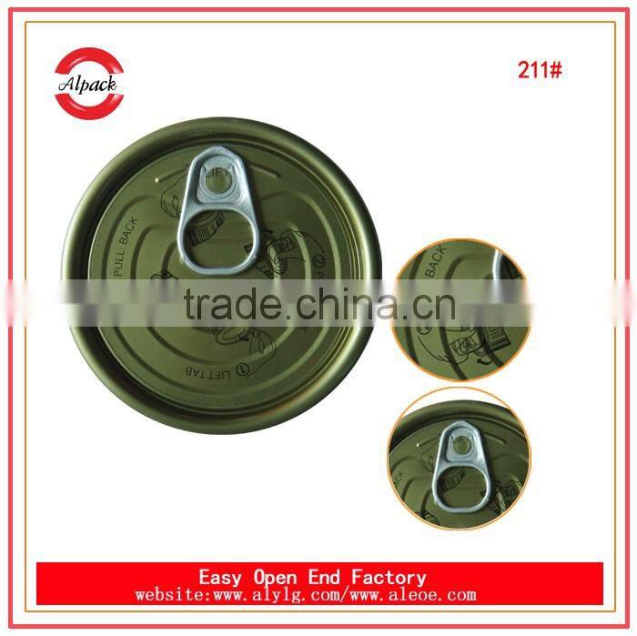 Canned tomato paste packaging material 211# tinplate easy open end