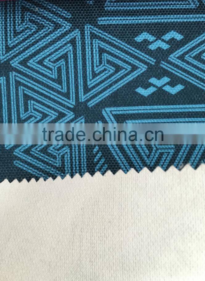 100% Polyester printing fabric faux linen fabric bond with pongee fabric