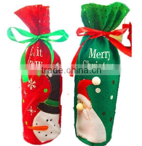Santa Claus sheath gift sheath CHAMPAGNE sheath ,bottle use ather christmas sheath 13*32cm