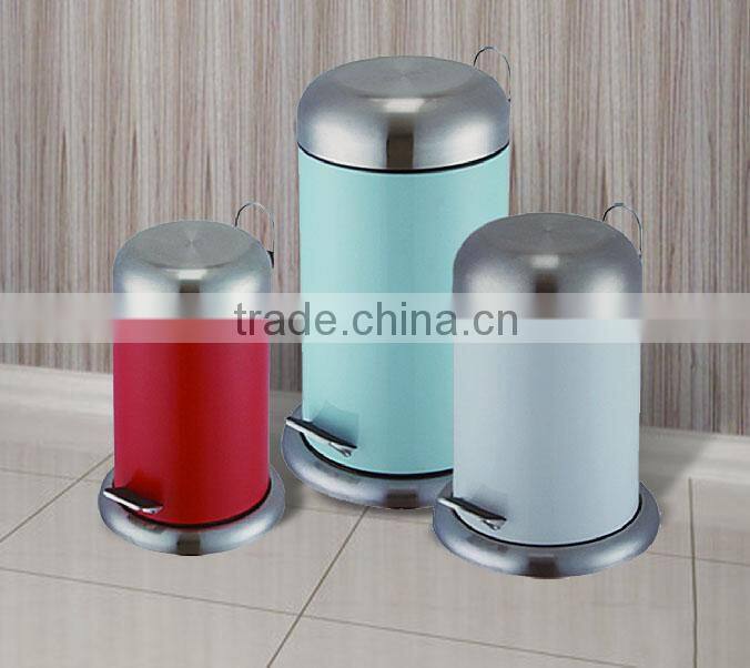 Metal garden compost kitchen bucket bin galvanised waste recycle dustbin