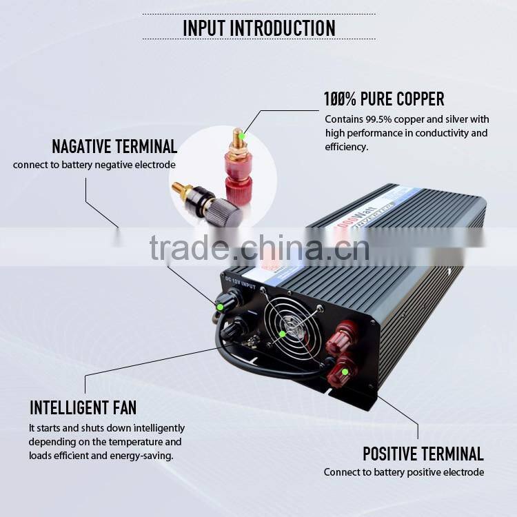 Modified sine wave 3000W charging power inverter dc to ac with UPS