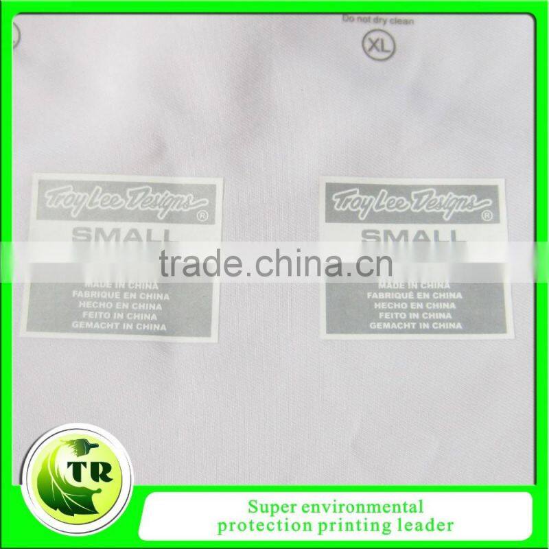 custom eco-friendly heat transfer print care label