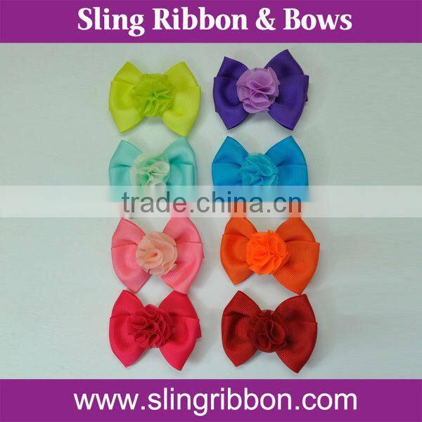 Handmade Red Ribbon Bow With Clip