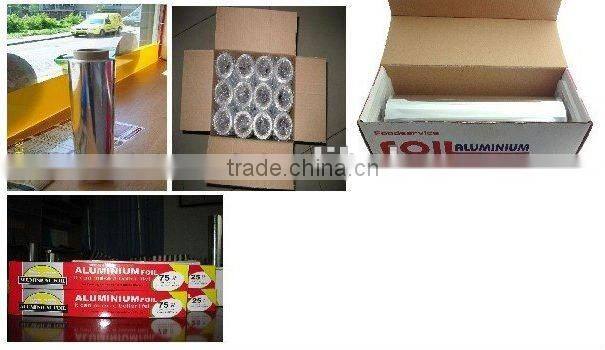5m x 30cm x 10mic Disposable Food Grade Catering Kitchen Use Aluminum Foil Roll For Food Wrap