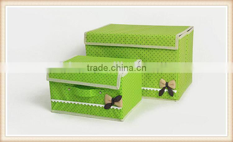 Sweet Bowknot non-woven collapsible storage box