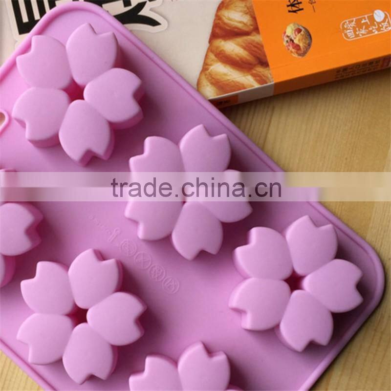 CTBED069 Chocolate Freezer Cake Mold Silicone Products 6 Even The Petals Flower Silicone Cake Mould