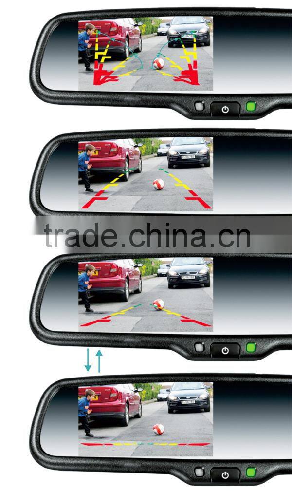 Germid 4.3inch Rearview Mirror Ultral-high brightness monitor with Parking sensor function
