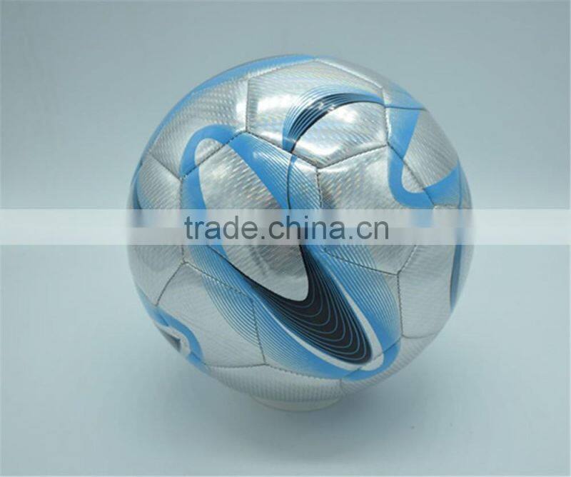 Soccer ball , custom Sliver Metallic PVC Leather soccer ball football