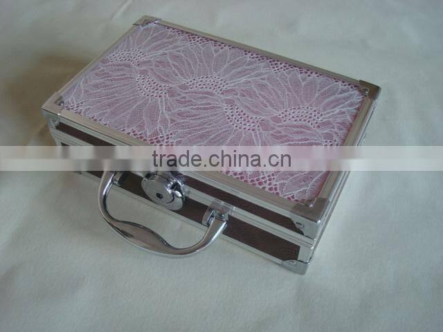Aluminum jewel case cosmetic case gift box makeup box