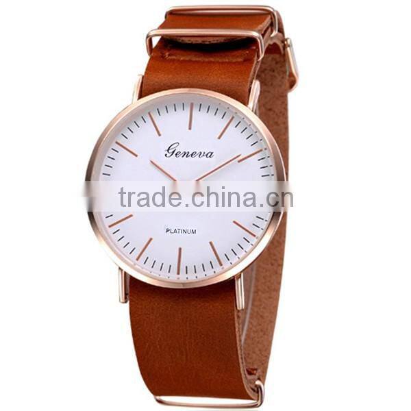 Top Quality Mixed Color Siamese Leather Watch Design